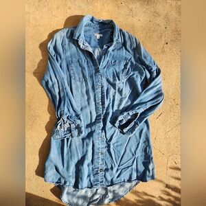 Merona Denim Long Button Down Dress